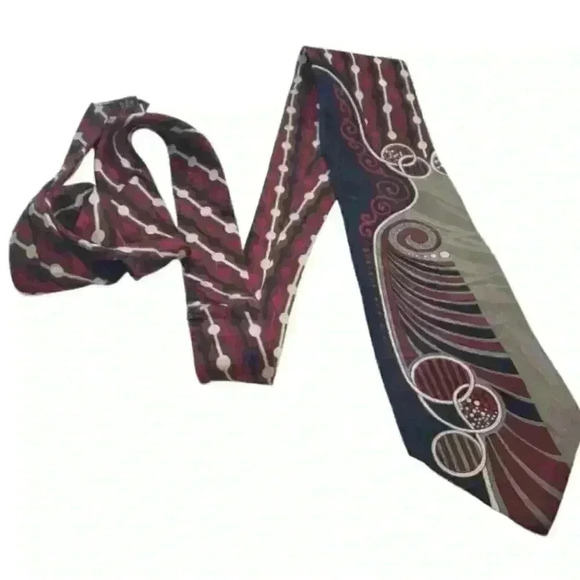 Retro Neck tie MCM Modernist Brutalist Silk Abstract Palatina Necktie Vintage - Picture 1 of 13